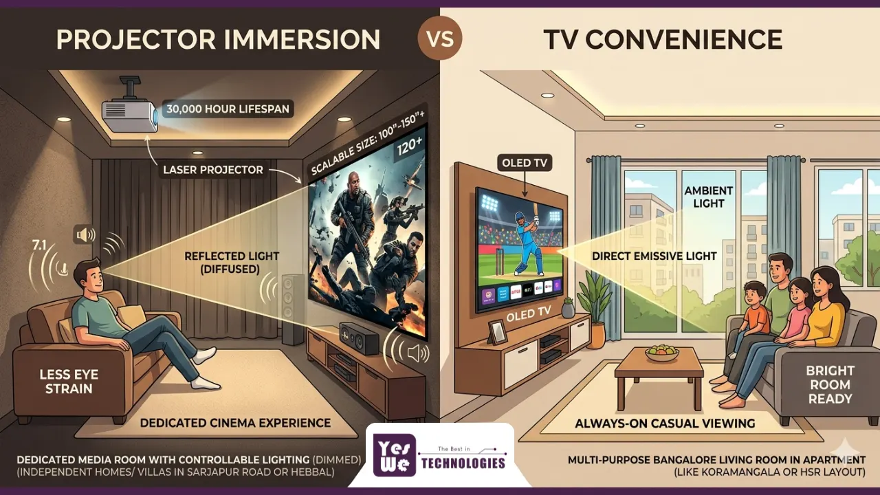 Projector vs TV for Home Theatre